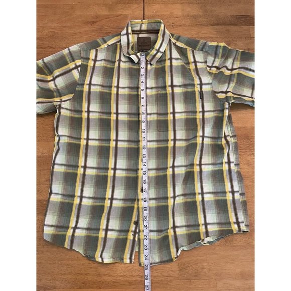 PrAna Shirt Mens Medium Short Sleeve Button Up Outdoor Hiking - Picture 4 of 6